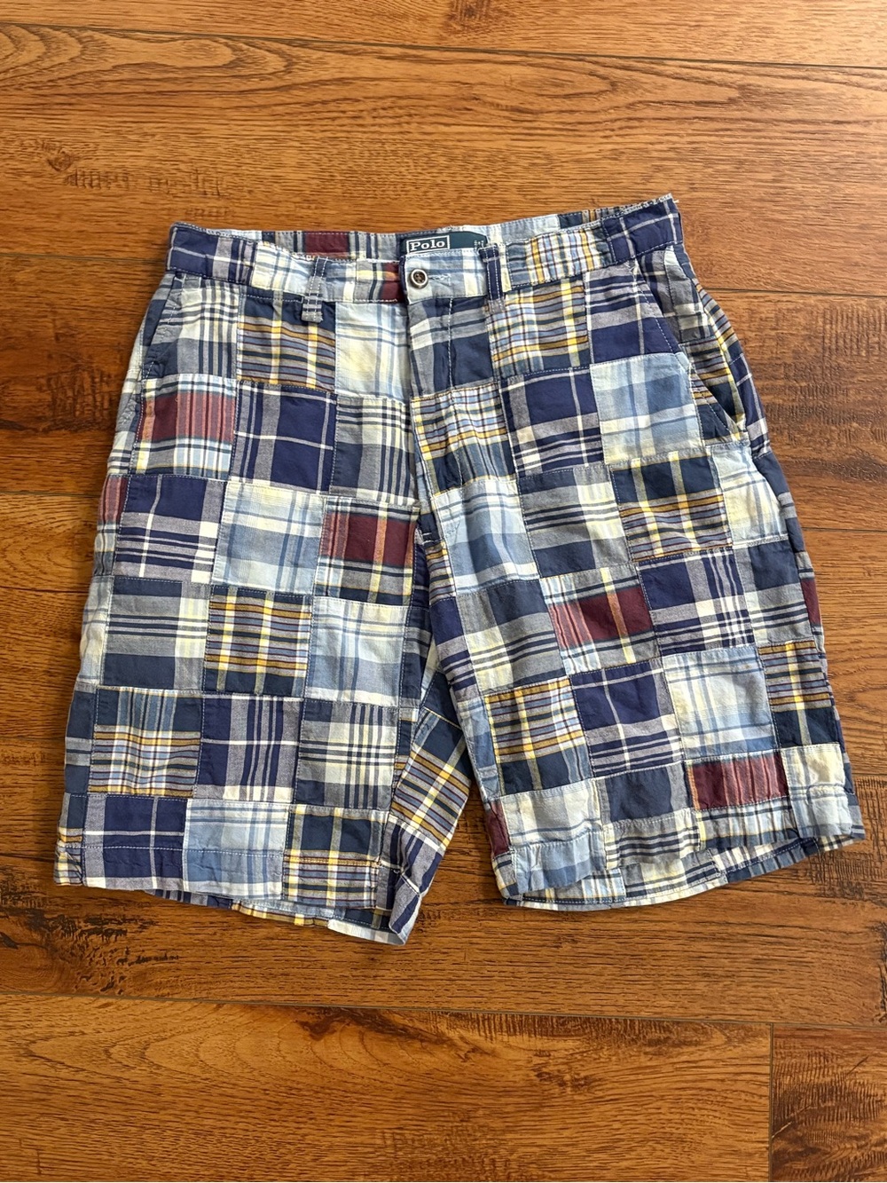 Polo Ralph Lauren Prospect Shorts 30 Patchwork Madras Plaid Cotton Men